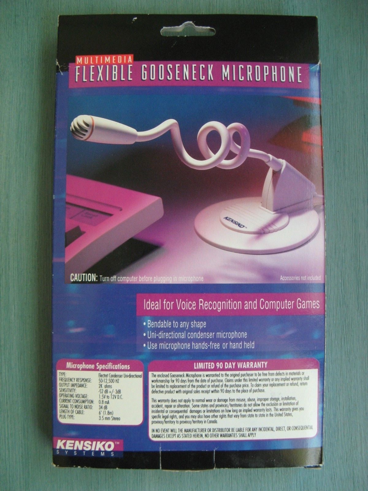 Vintage Kensiko Gooseneck Multimedia Microphone, NEVER USED, NIB