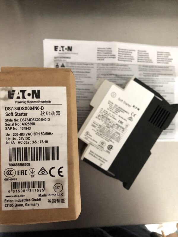 Eaton DS7-34DSX004N0-D Soft Starter.  NEW IN BOX
