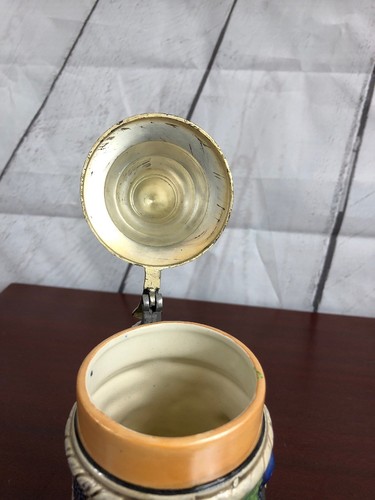 Vintage Beer Stein Lidded Beer Mug