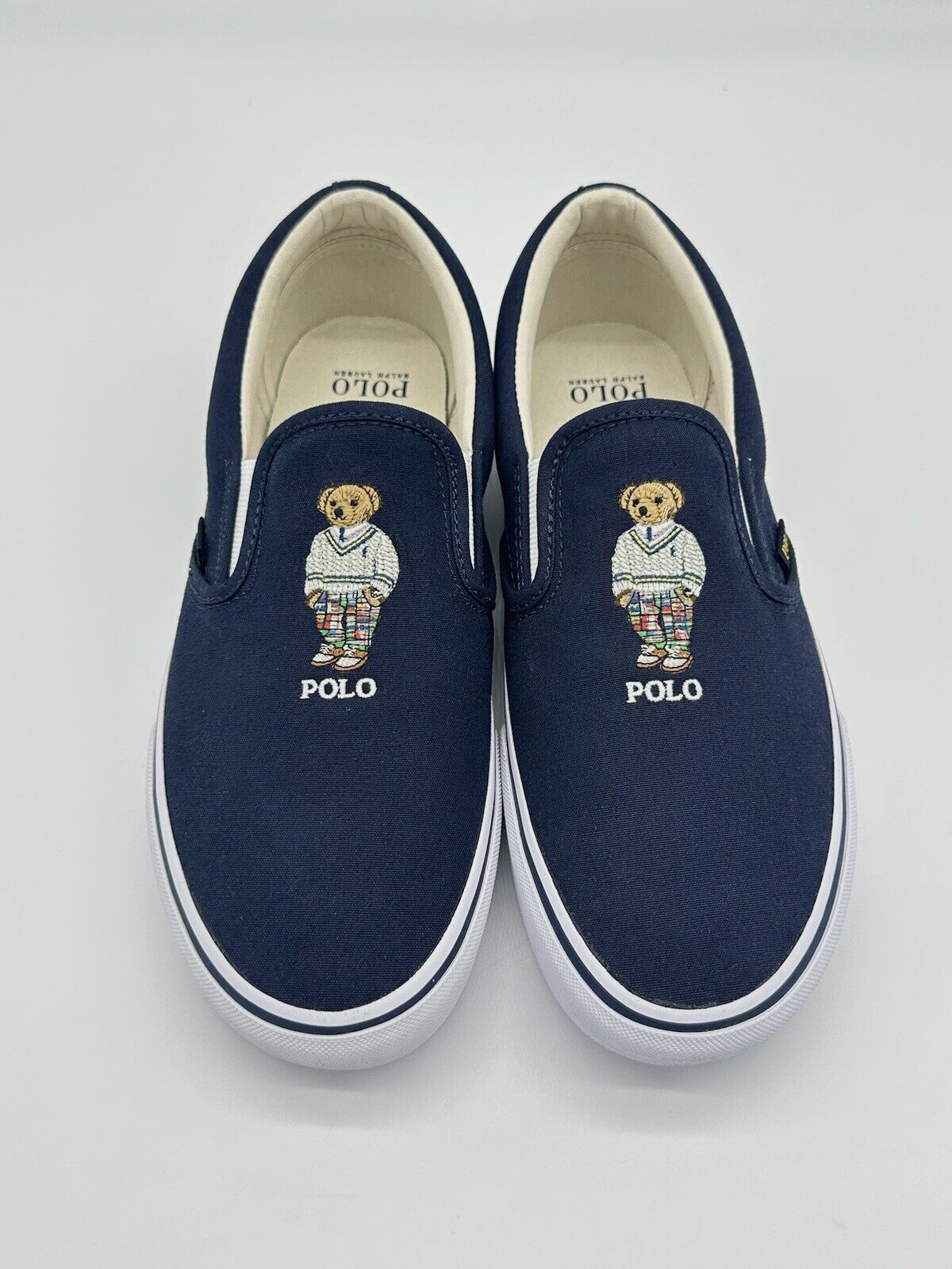スニーカー Polo Ralph Lauren Men's Keaton Polo Bear Slip-On Sneakers Amazon.com | Polo Ralph Lauren Men's Keaton Polo Bear Slip