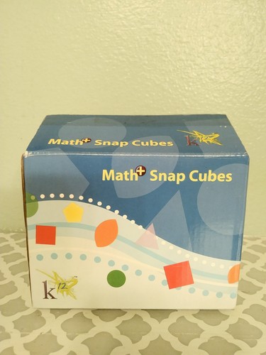 K12 Math+ Lot of 3 Boxes: 2D Shapes, Snap Cubes & Base 10 Blocks