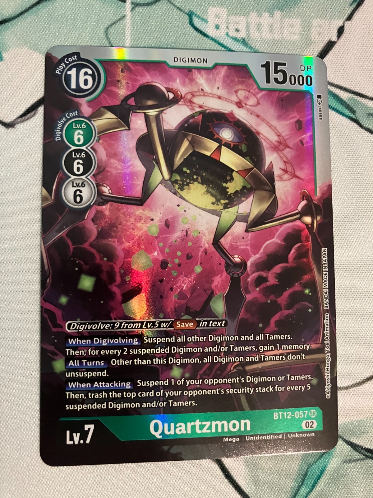 Quartzmon BT12-057 SR Digimon CCG | Across Time Near Mint