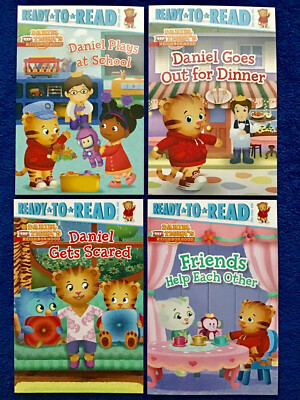 4 Daniel Tiger's Neighborhood Ready-to-Read Books School Pre-Level One 1 Lot Set