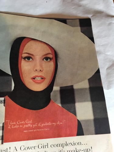 1963 Vintage Ad Cover Girl Medicated Make-up By Noxema (E1)