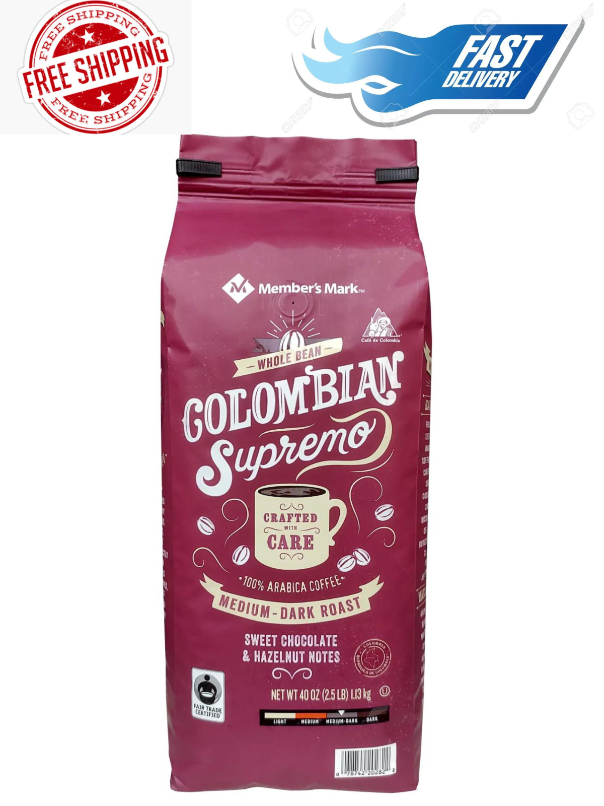 Member's Mark Colombian Supremo Whole Bean Coffee (40 oz.)