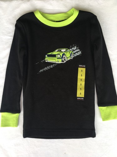 NEW Kirkland Signature Boys Size 5 Pajama Set 2pc Shirt Pants Cotton