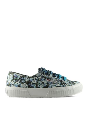 SUPERGA Womens Blue Limited Edition Mary Katrantzou Athletic Training Shoes 9.5