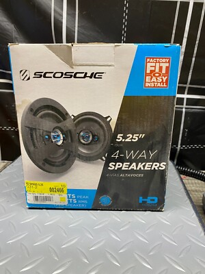 Scosche HD5254 5.25'' 4-Way Speakers (Pair) - 160W Peak/40W Rms Each * NEW