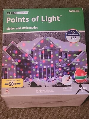 Gemmy Points of Light Spotlight Projection LED LightShow 15 Colors 122 lightings