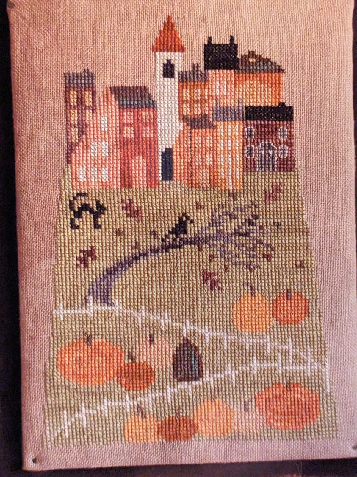 Pattern Thistles Hilltop Village In Fall Cross Stitch
