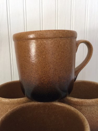 4 Vintage 60s 70s Mid Century Modern Pottery Craft USA Mugs Boho Hygge Jungalow