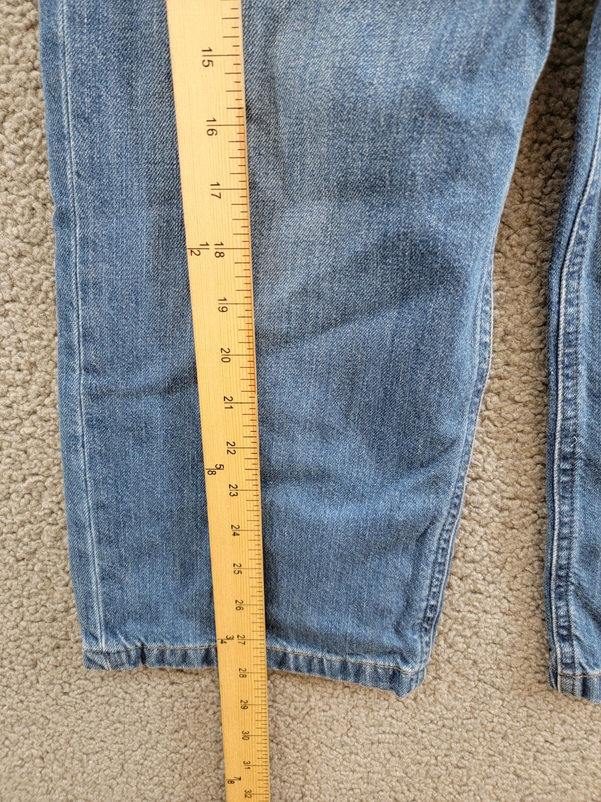 Polo Ralph Lauren Cropped Wide-leg Denim Jeans Girls 10 Blue Pocket Button Front - Picture 9 of 18