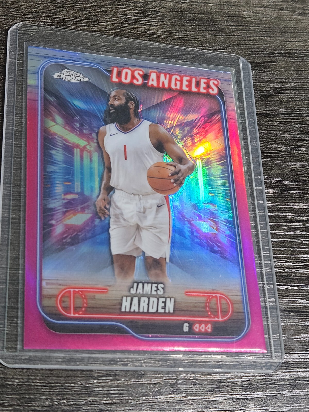 topps　chrome　シリアルナンバー楠本 2025 TOPPS CHROME #198- JAMES HARDEN - PINK BORDER REFRACTOR