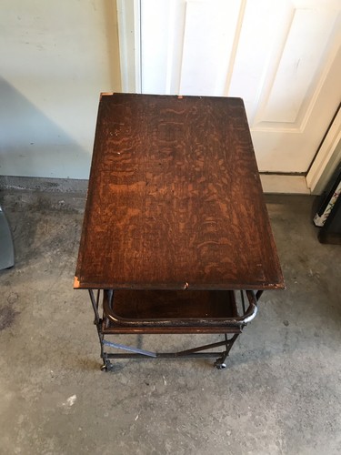 Antique 1900’s Cast Iron Collapsible Hospital Tray Cart RARE