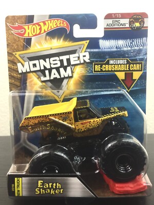 HOT WHEELS Monster Jam EARTH SHAKER Epic Addition 1/15 NEW Re-Crushable Car 1:64