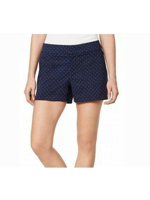 

MAISON JULES Женские темно-синие шорты в горошек с карманами, Navy, 100055058MS