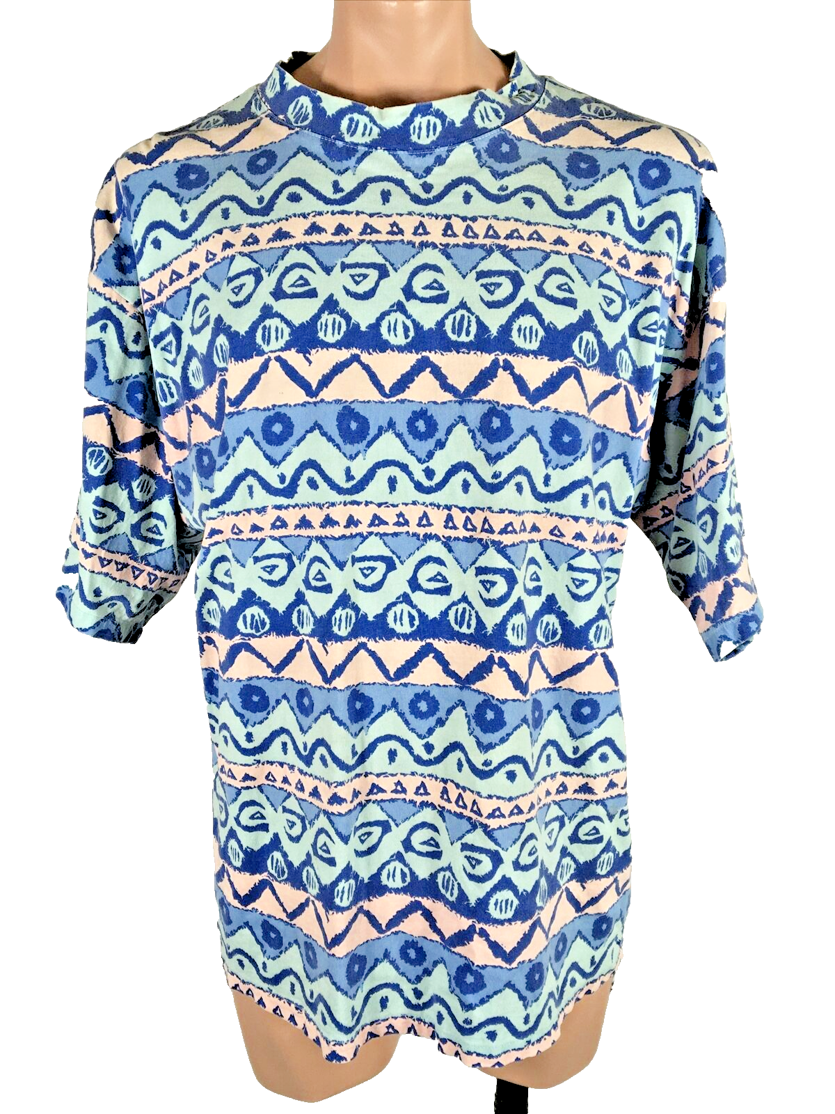 QUIKSILVER - ＮＡＮＡ Vtg 80s Quiksilver Shirt Vapor Wave Neon Striped Surf Skate
