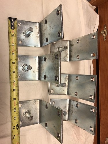 Auction Closes Dec 30. Six Eliason Swing-Door Bottom Pin Assembly brackets