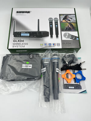 Shure GLXD4+BETA58A UHF 640-690MHz Professional Microphone System w/ 2 Mics