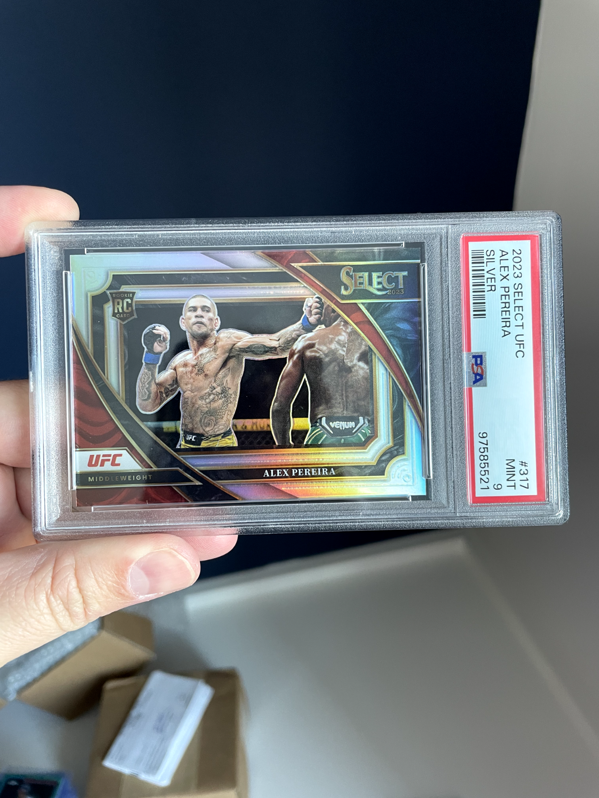 Alex Pereira Rookie Mezzanine Silver Prizm - 2023 Panini
