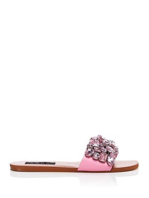 

Женские шлепанцы AQUA с розовыми стразами Paris Round Toe Slip On Slide 5,5 M, Розовый, AQ-PARIS