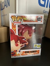 SSG Goku Funko Pop #827 - SDCC Limited Edition - OFFICAL STICKER Ships FAST SHIP | eBay