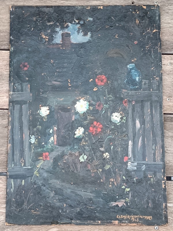 Elemer Vagh Weinmann ÉPoque Hongroise 1925 Huile Sur Carton 50x35 Magyar FestÖ 