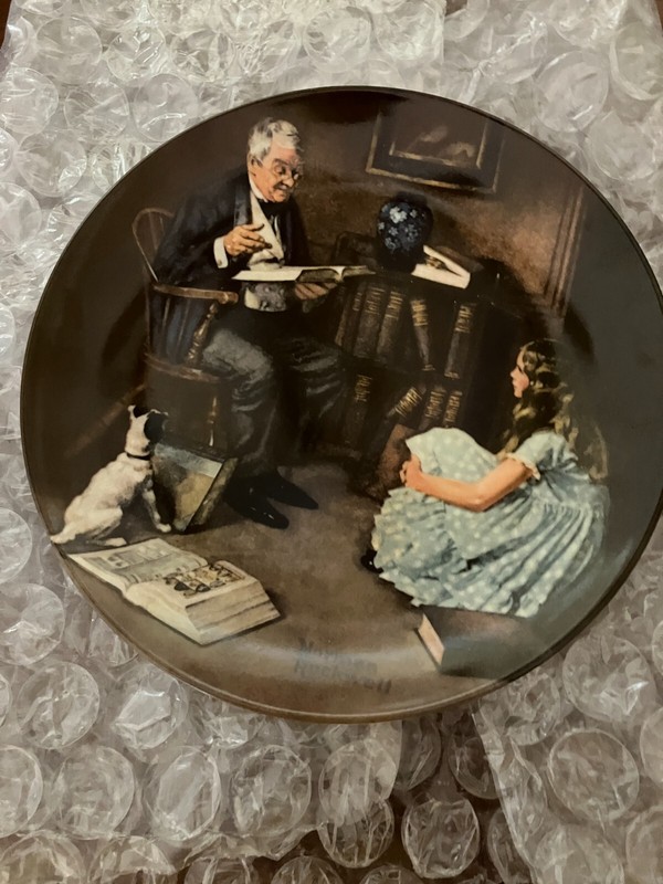 Norman rockwell Plates,Centennial, The Story Teller