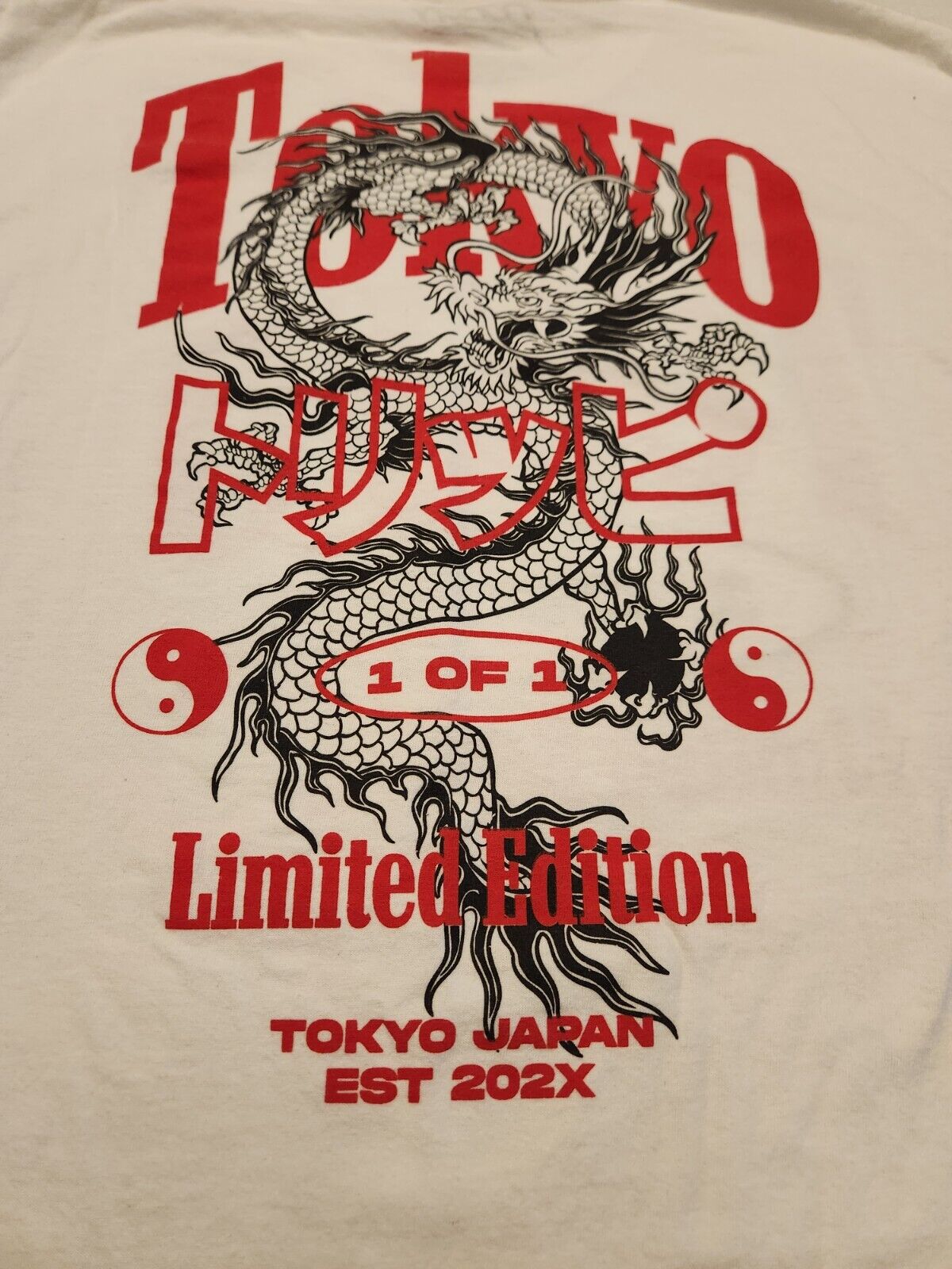 Tokyo 1 of 1 Limited Edition Dragon White Popular Poison T Tokyo 1 of 1 Limited Edition Dragon White Popular Poison T