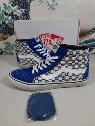Supreme × Vans Sk8-Hi Buy Supreme x Sk8 Hi 'Fuck The World - Navy' - VN0A45JDSY2