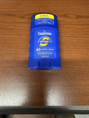 Coppertone SPORT Sunscreen Stick SPF 40, Water Resistant Stick Sunscreen,