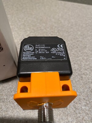 IFM IM5115 PROXIMITY SENSOR, PROX BLOCK, PNP N/O, M12