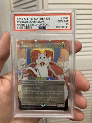 マジック：ザ・ギャザリング PSA10 MTG Secret Lair Felidar Sovereign PSA10 MTG Felidar Sovereign Secret Lair Drop Foil 2022 Magic