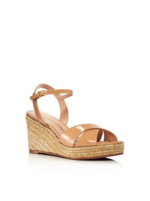 STUART WEITZMAN/ женские бежевые туфли Rosemarie на платформе и открытой танкетке 8 М