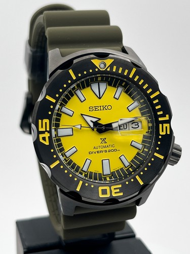 Pre-owned Seiko Prospex Yellow Monster Srpf35k1 Special Edition Model 200m Diver Watch