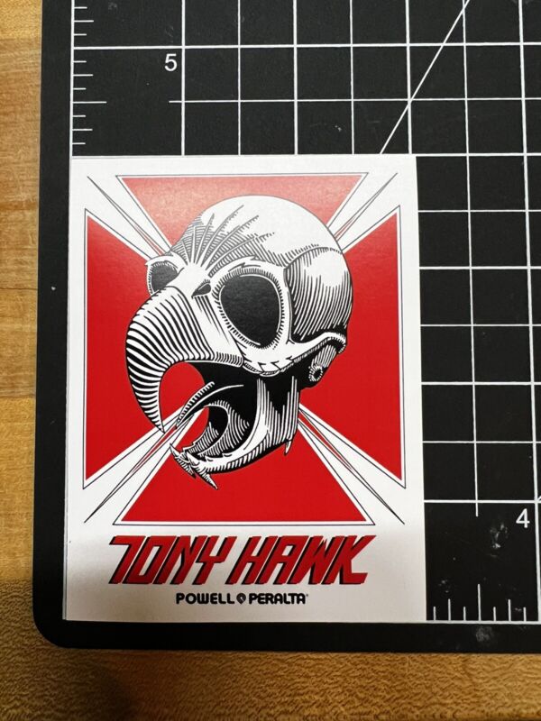 Powell Peralta Tony Hawk Skateboard Sticker - CLASSIC.  BIGGER SIZE 3”x4”