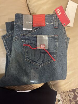 NWT~Marc ECKO RED-Size 5 Design On Back Pocket  PocketIn The Front Blue Exotic