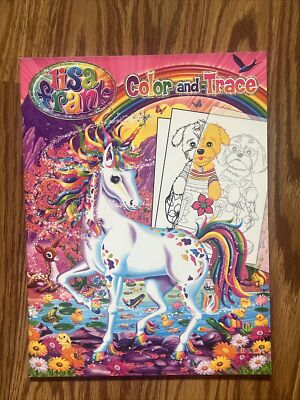 Lisa Frank Color Trace Book Stand-up Characters 2013 Bendon Colorful Unicorn NEW