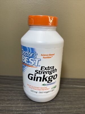 Doctor's Best Extra Strength Ginkgo, Non-GMO, Gluten Free, Vegan 120mg 360 Count
