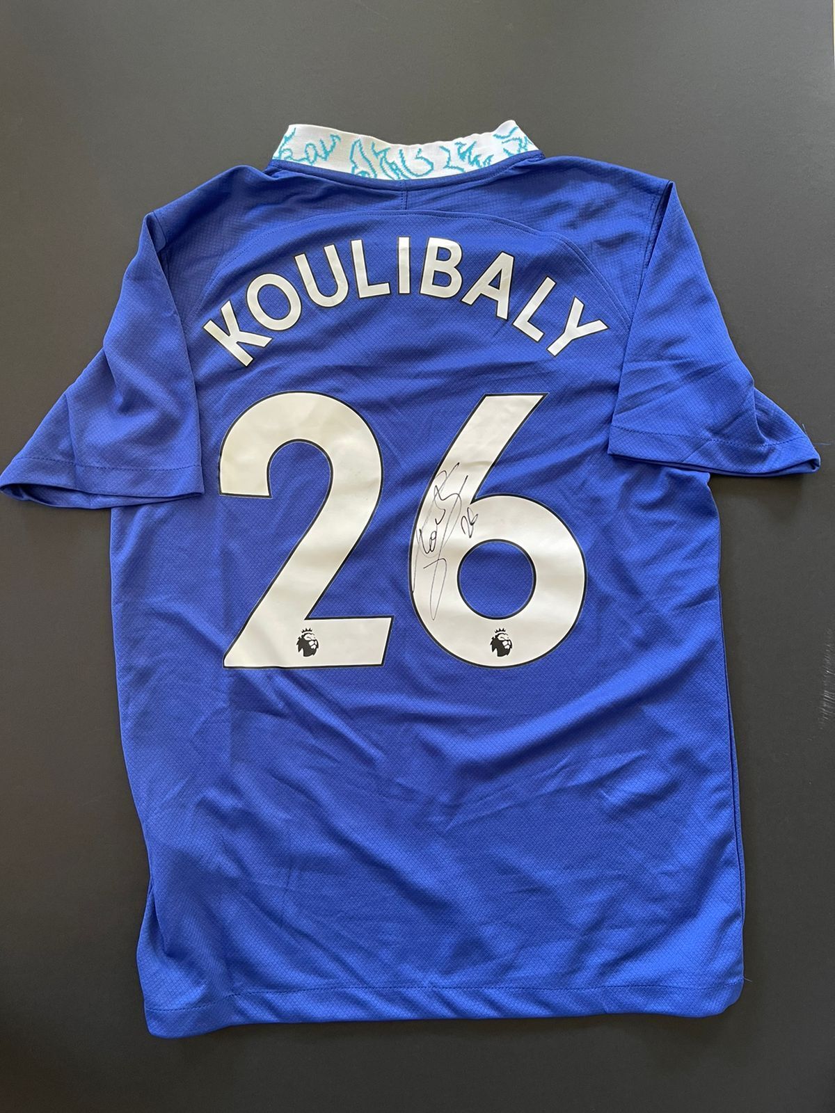 Signed Kalidou KOULIBALY Chelsea Football Shirt EXACT Photo Signed Kalidou KOULIBALY Chelsea Football Shirt EXACT Photo