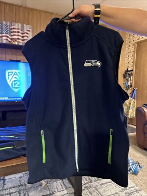 NEW NFL Seattle Seahawks Fleece Full Zip Vest - Size Medium