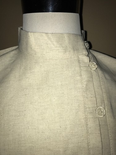 Kosovorotka Traditional Russian Man Shirt Skewed Collar Zhivago 52/54 Linen Belt