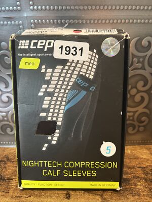 Cep Mens Night Tech Compression Calf Sleeves Size V Pink/Black 