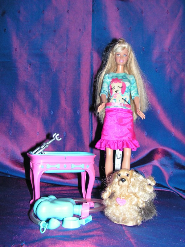 Barbie Et Armadillo (Chien ) NÂ° 56684 Toilettage  Avec Accessoires 2002