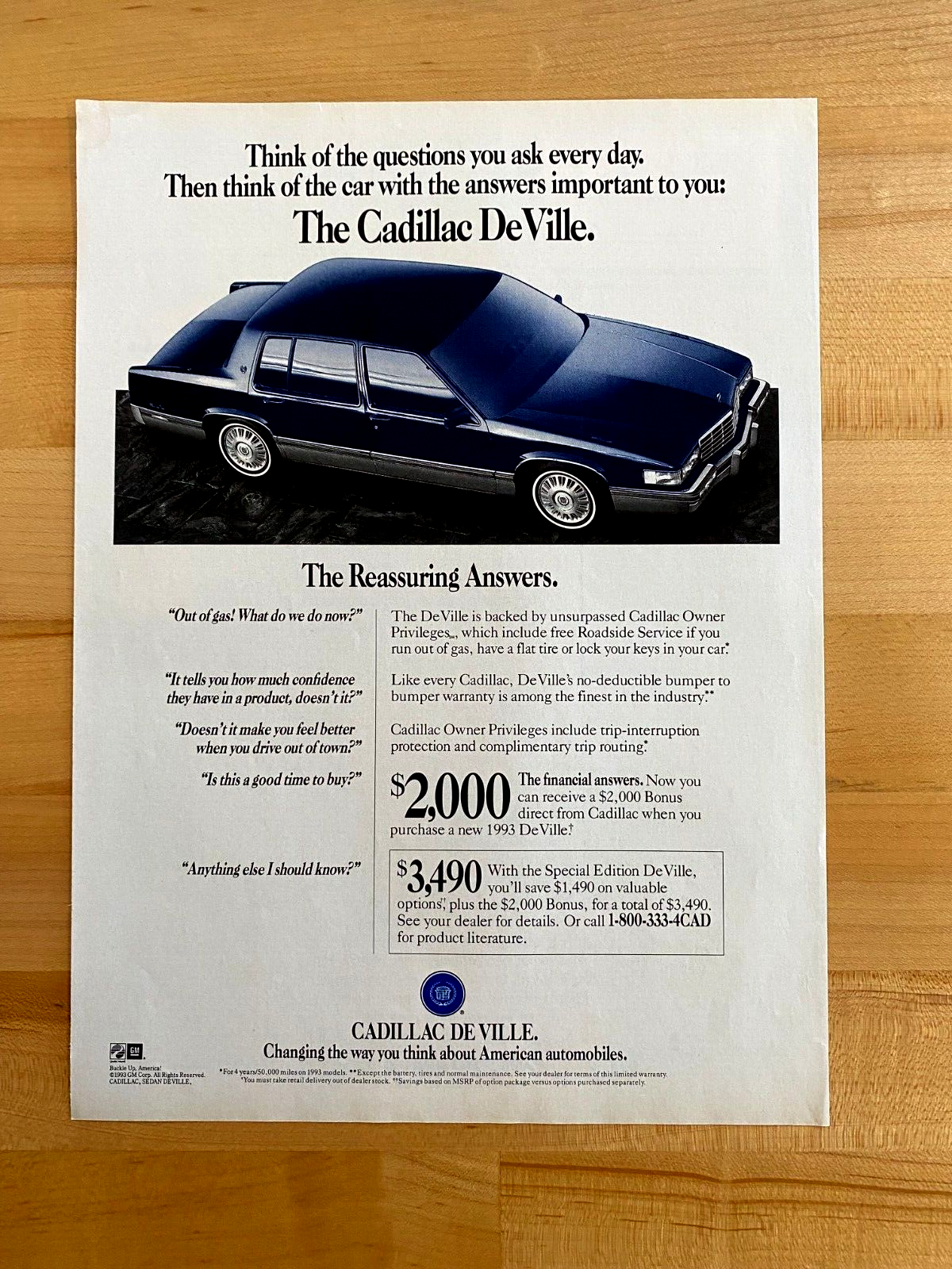 1993 Vintage Print Ad Cadillac DeVille | eBay