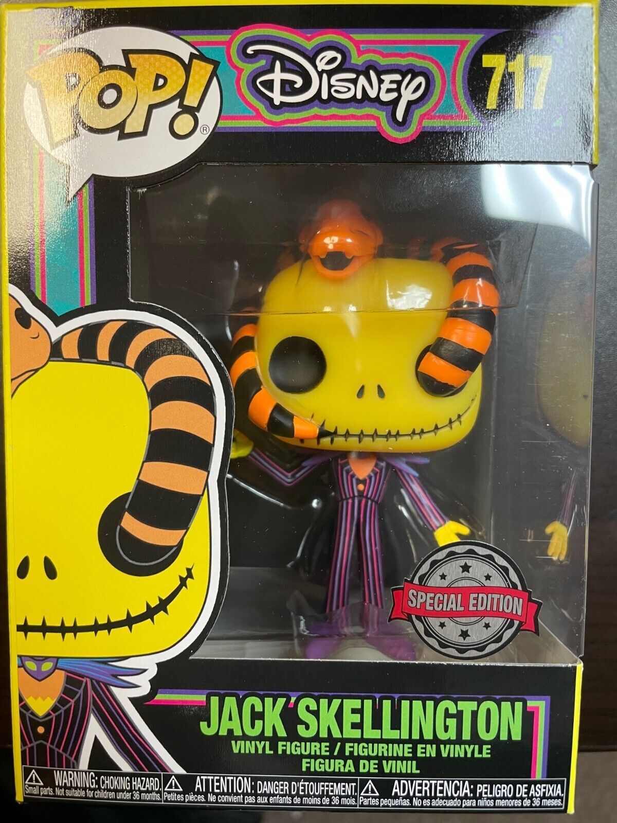 FUNKO POP! Jack Skellington Black Light 717 Disney SPECIAL FUNKO POP! Jack Skellington Black Light 717 Disney SPECIAL