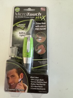 Micro Touch Max All In One Personal Hair Trimmer w/LED Light For Nose Ears Neck
