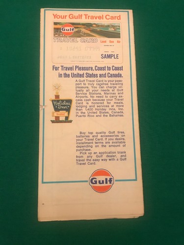 Memphis Tourguide Map 1974 Gulf