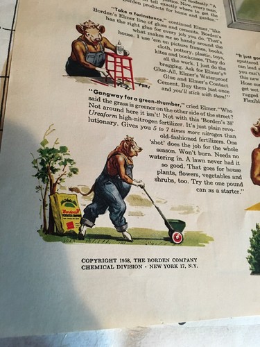 1958 Vintage Ad Borden’s Products For The Home Handyman B1