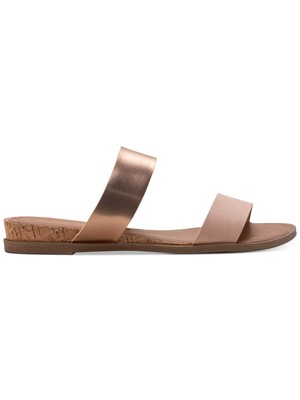 Женские босоножки-слипоны SUN STONE из коричнево-розовой змеиной кожи на танкетке с острым носком, 5 М